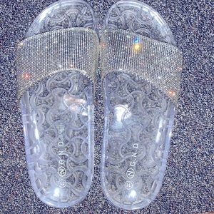 Silver Rhinestone Sandals size (11) Brand new !!